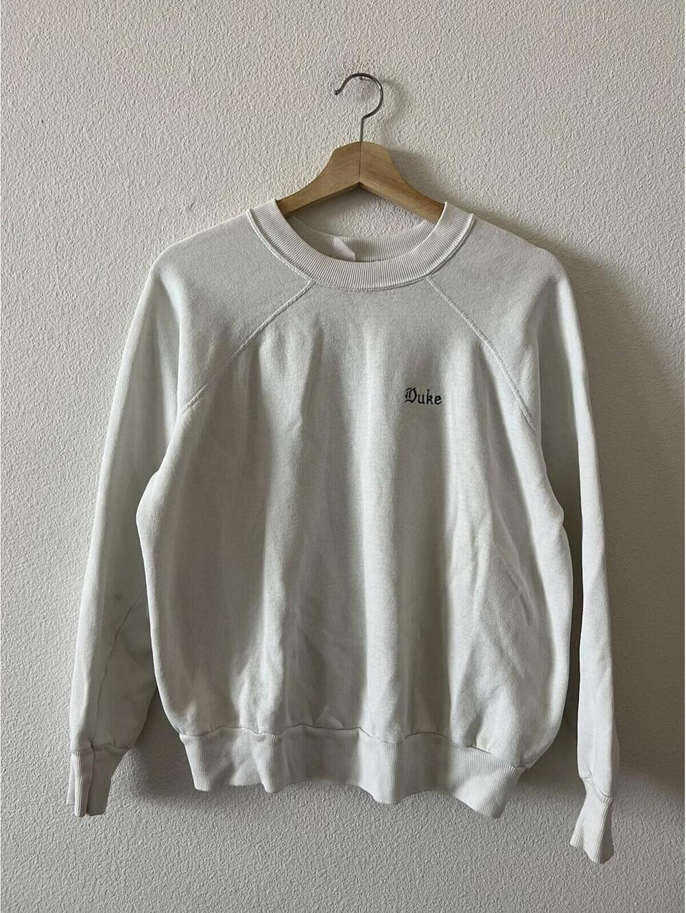 Vintage Duke University White Crewneck Sweatshirt XL